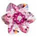 Evolution Group Brož bižuterie se Swarovski krystaly růžová kytička 78002.3