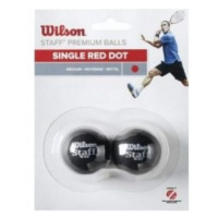 Wilson STAFF SQUASH 2 BALL RED DOT Squashový míček, červená, velikost