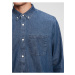 Modrá pánská džínová košile s kapsou GAP