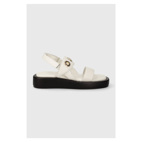 Kožené sandály BOSS Scarlet dámské, bílá barva, 50513299 Hugo Boss