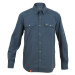 Pánská košile s dlouhým rukávem Warmpeace Mesa Mallard blue/grey