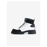 Černo-bílé dámské kotníkové boty Desigual Trekking White