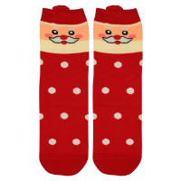Vánoční veselé dámské ponožky červená