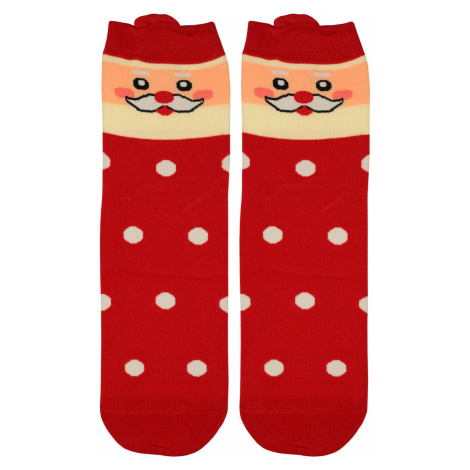 Vánoční veselé dámské ponožky červená Aura.Via