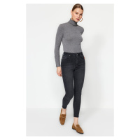 Trendyol Black One-Size High Waist Skinny Jeans