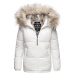 Dámská teplá zimní bunda s kožíškem Tikunaa Premium Navahoo - WHITE