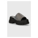 Pantofle Buffalo Aspha Slide Glam dámské, černá barva, na platformě, 1602211.BLM
