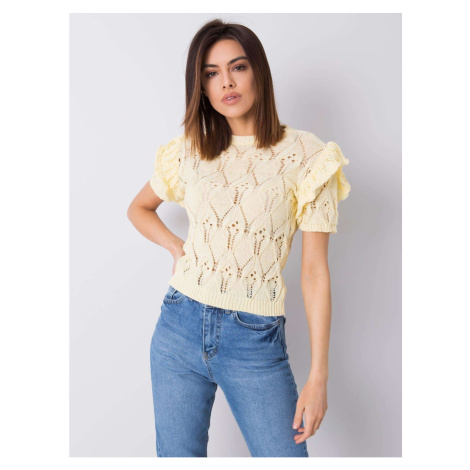 RUE PARIS Yellow sweater with frills