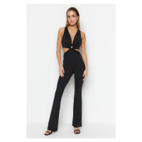 Trendyol Black Knitted Overalls With Window/Cut Out Detailed