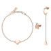 La Petite Story Fashion bronzový set šperků LPS20ASD01 (náramek, 2x single náušnice)