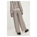 Kalhoty Answear Lab dámské, zlatá barva, široké, high waist
