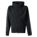 Ea7 Emporio Armani Logo Series Stretch Viscose Zip Hoodie Black Černá