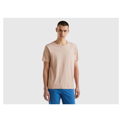 Benetton, Pink Slub Cotton T-shirt United Colors of Benetton