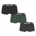 Boxer Shorts 3-Pack - darkgreen+black+branded aop