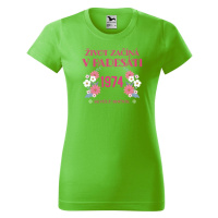 DOBRÝ TRIKO Dámské tričko s potiskem Život začíná v 50 Barva: Apple green