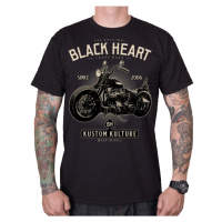 Triko BLACK HEART Motorcycle černá