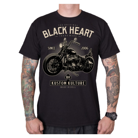 Triko BLACK HEART Motorcycle černá BLACKHEART