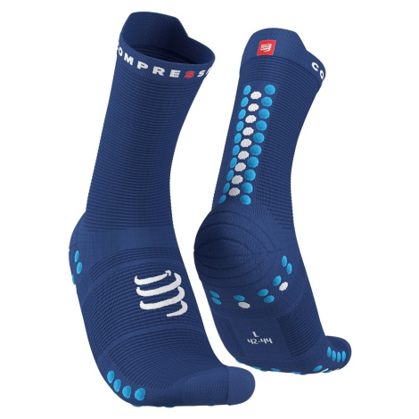 Compressport Pro Racing Socks V4.0 Run High Sodalite/Fluo Blue T3 Běžecké ponožky