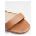 Hnědé dámské kožené sandály Aldo Pristine