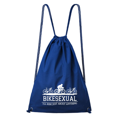 DOBRÝ TRIKO Bavlněný batoh s potiskem Bikesexual Barva: Královsky modrá