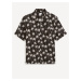 Černá pánská vzorovaná košile Celio Bamapi