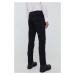 Kalhoty HUGO pánské, černá barva, jednoduché, 50505851
