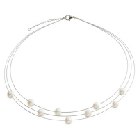 Boccia Titanium Nádherný perlový náhrdelník 08041-01