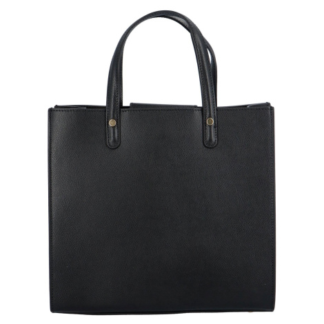 Luxusní dámská kožená kabelka do ruky Amada, černá Delami Vera Pelle