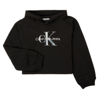 Calvin Klein Jeans GRADIENT MONOGRAM HOODIE Černá