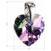 Stříbrný přívěsek s krystaly Swarovski fialové srdce 34003.5