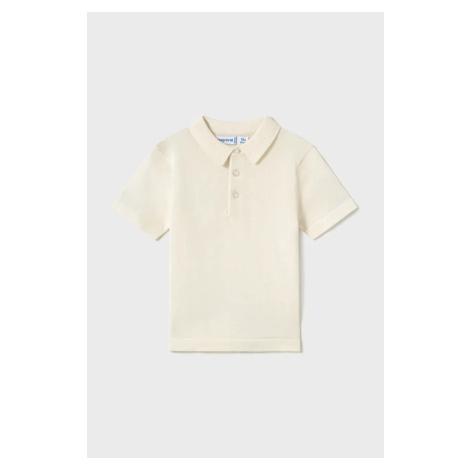 Dětské polo tričko Mayoral béžová barva, 1106