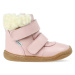 PEGRES ZIMNÍ SKINNY SBF42 Růžová | Dětské zimní zateplené barefoot boty