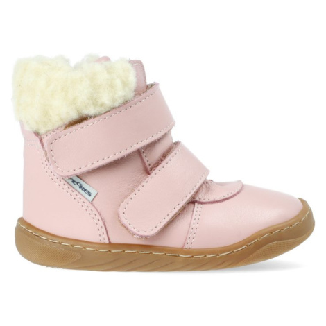 PEGRES ZIMNÍ SKINNY SBF42 Růžová | Dětské zimní zateplené barefoot boty