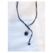 SARLINI koženkový náhrdelník s přívěskem Barva: Černá