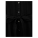 Černé dámské košilové midi šaty s příměsí lnu GAP