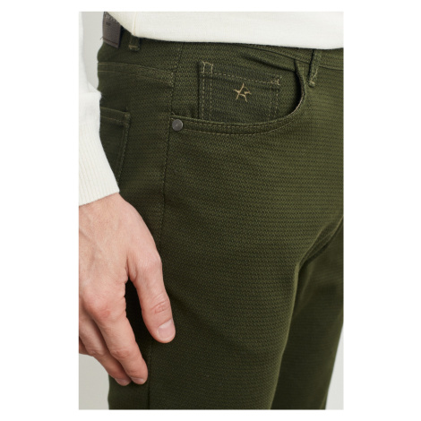 ALTINYILDIZ CLASSICS Men's Khaki Slim Fit Slim Fit Dobby Flexible Casual Trousers AC&Co / Altınyıldız Classics