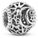 Pandora Stříbrný korálek Slunce, hvězdy a měsíc Openwork 799183C00