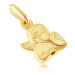 Zlatý přívěsek 585 - busta andílka s podepřenou hlavou