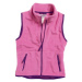 Playshoes Fleecová vesta v kontrastní růžové barvě