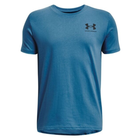 Under Armour SPORTSTYLE LEFT CHEST Chlapecké tričko s krátkým rukávem, modrá, velikost