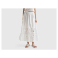 Benetton, Skirt With Broderie Anglaise