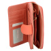 Menší prošívaná dámská koženková peněženka Dilii, oranžová
