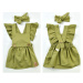 Dívčí letní šaty - Lena, olivové