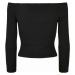 Dámské tričko // Urban Classics Ladies Off Shoulder Rib Longsleeve black