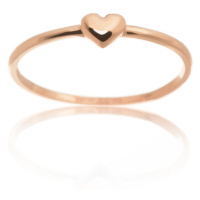 Dámský prsten z růžového zlata se srdíčkem PR0475RF + DÁREK ZDARMA
