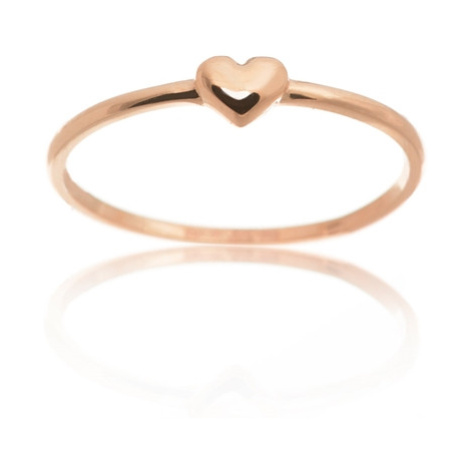 Dámský prsten z růžového zlata se srdíčkem PR0475RF + DÁREK ZDARMA