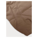 Krátká béžová dámská bunda pro přechodné období s odepínací kapucí J Style (16M9088-62)