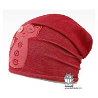 Dívčí bavlněná čepice Dráče - Renča 49, červená Barva: Červená