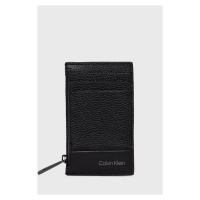 Kožené pouzdro na karty Calvin Klein černá barva, K50K509609