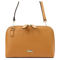 Kožená crossbody kabelka MiaMore 01-043 camel